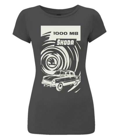 Women's Slim-Fit Jersey T-Shirt "Skoda 1000MB"