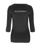 Women's 3/4 Sleeve Stretch T-Shirt "#Nasty Woman"